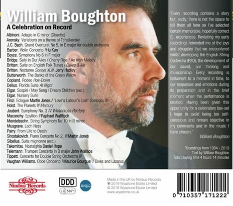 William Boughton: A Celebration On Record - CD Audio - 2