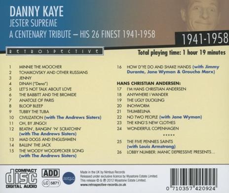 Jester Supreme - CD Audio di Danny Kaye - 2