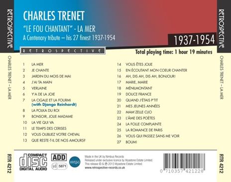 La Mer.a Centenary Tribut - CD Audio di Charles Trenet - 2