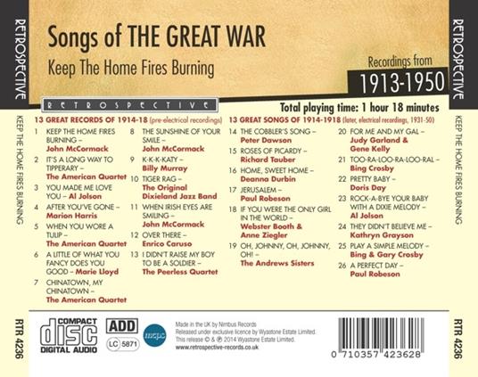 Great War.keep the Home - CD Audio - 2