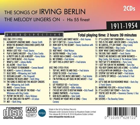 Melody Lingers On - CD Audio di Irving Berlin - 2