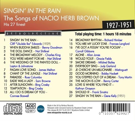 Singin' in the Rain - CD Audio - 2