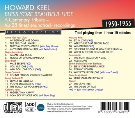 Bless Yore Beautiful Hide - CD Audio di Howard Keel - 2