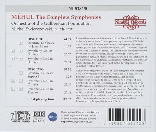 Sinfonie complete - CD Audio di Etienne Nicholas Mehul,Michel Swierczewski - 2