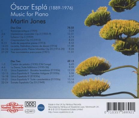 Music For Solo Piano - CD Audio di Martin Jones - 2