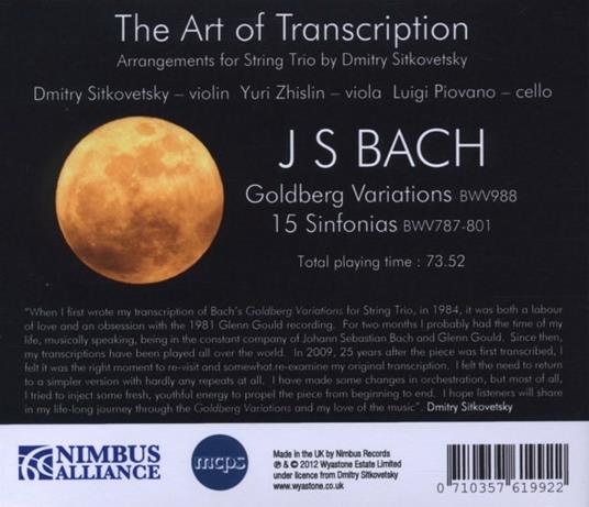 The Art of Transcription. L'arte della fuga - CD Audio di Johann Sebastian Bach - 2