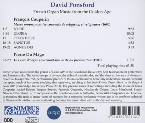 French Organ Music 1 - CD Audio di David Ponsford - 2