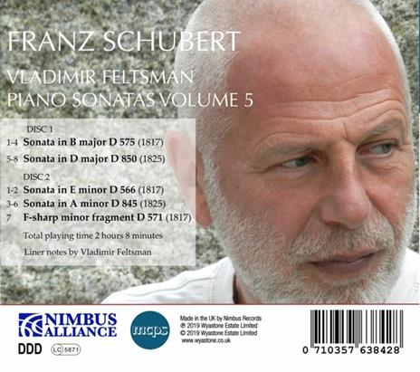 Sonate complete per pianoforte vol.5 - CD Audio di Franz Schubert,Vladimir Feltsman - 2
