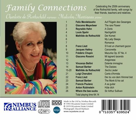 Charlotte de Rothschild / Malcolm Martineau: Family Connections - CD Audio - 2