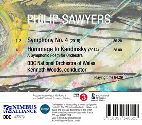 Symphony No. 4 / Hommage To Kandinsky - CD Audio di Philip Sawyers - 2