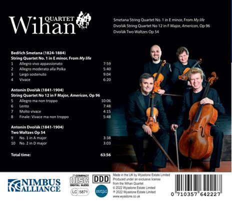 Works For String Quartet - CD Audio di Antonin Dvorak,Bedrich Smetana,Wihan Quartet - 2