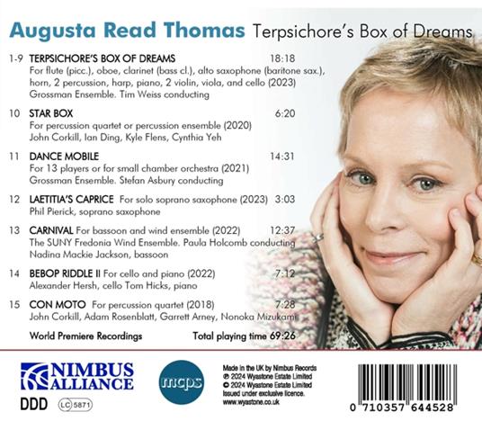 Terpsichore's Box Of Dreams - CD Audio di Augusta Read Thomas - 2