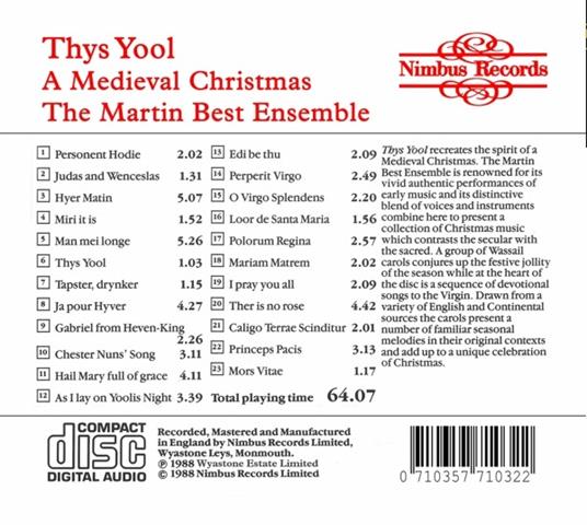 Thys Yool - CD Audio di Martin Best - 2