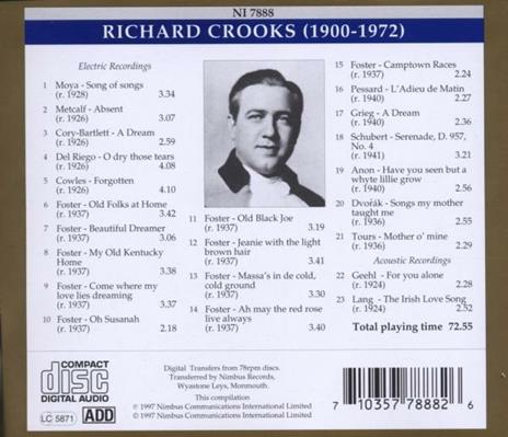In Songs and Ballads - CD Audio di Richard Crooks - 2