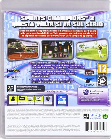 Sports Champions 2 (PS Move Richiesto) - PS3 - 2