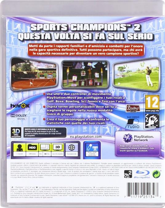 Sports Champions 2 (PS Move Richiesto) - PS3 - 2