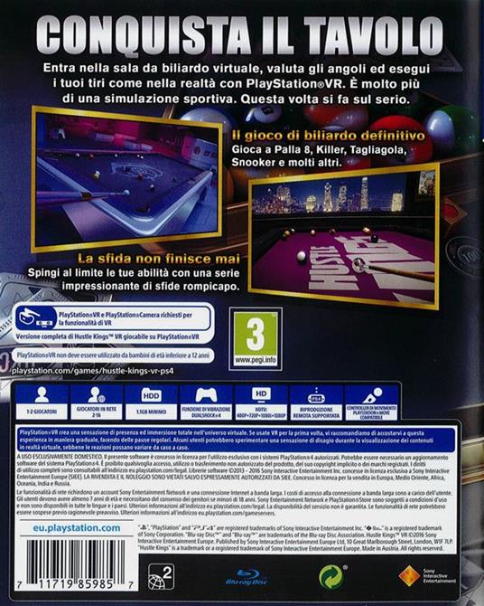 Sony Hustle Kings VR Inglese, ITA - PS4 - 4