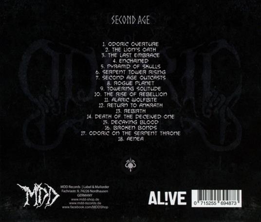 Second Age - CD Audio di Realms of Odoric - 2