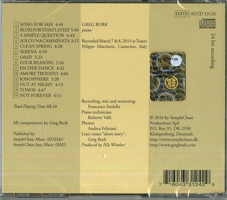 Clean Spring - CD Audio di Greg Burk - 2