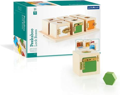 GuideCraft- Peekaboo-Scatola Serrature e Forme, GDCG5058