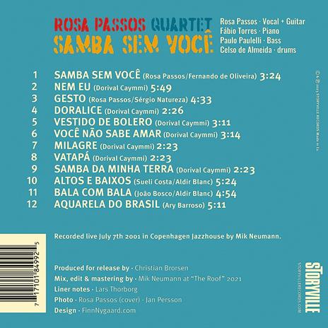 Samba Sem Voce - CD Audio di Rosa Passos - 2