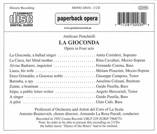 La Gioconda - CD Audio di Amilcare Ponchielli - 2