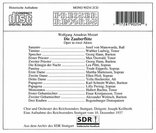 Il flauto magico (Die Zauberflöte) - CD Audio di Wolfgang Amadeus Mozart - 2