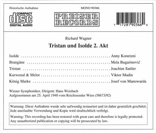 Tristano e Isotta Atto 2 - CD Audio di Richard Wagner - 2