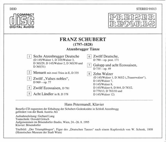 Atzenbrugger Tanze - CD Audio di Franz Schubert - 2