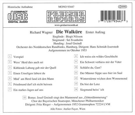 La Valchiria (Selezione) - CD Audio di Richard Wagner,Hans Schmidt-Isserstedt - 2