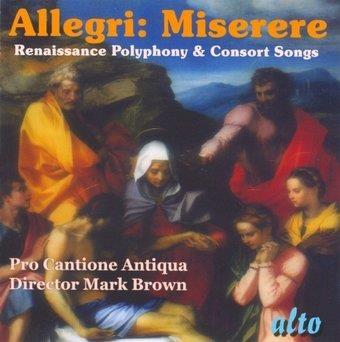 Miserere - Renaissance Poplyphony & Consort Songs - CD Audio di Gregorio Allegri