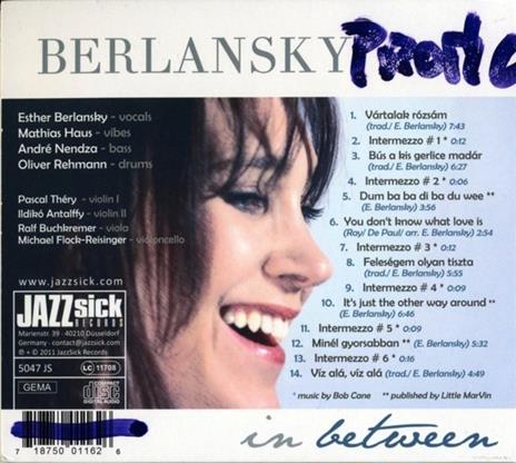 In Between - CD Audio di Esther Berlansky - 2