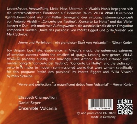 Villa Vivaldi - CD Audio di Ensemble Volcania - 2