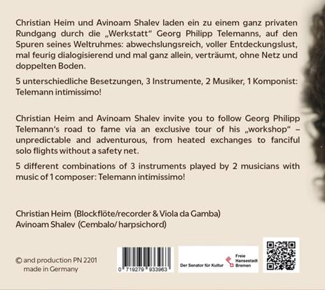 Telemann Intimissimo - CD Audio di Christian - Avinoam Shalev Heim - 2