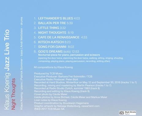 Night Thoughts - CD Audio di Klaus Koenig - 2