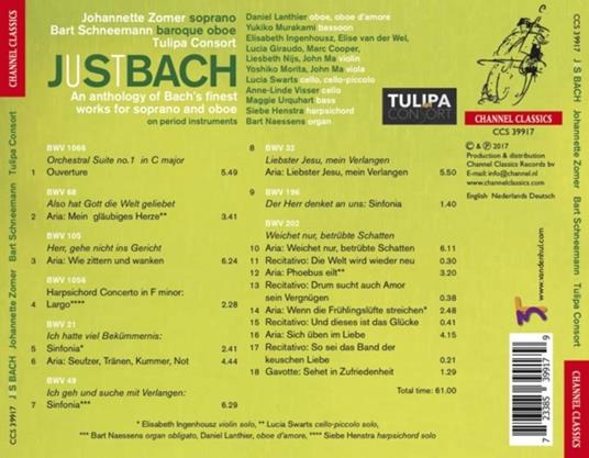 Just Bach - CD Audio di Johann Sebastian Bach,Johannette Zomer - 2