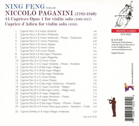 24 Caprices +1 - CD Audio di Niccolò Paganini,Ning Feng - 2