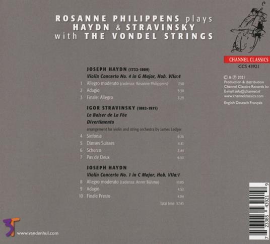 Haydn & Stravinsky - CD Audio di Franz Joseph Haydn,Igor Stravinsky,Rosanne Philippens - 2