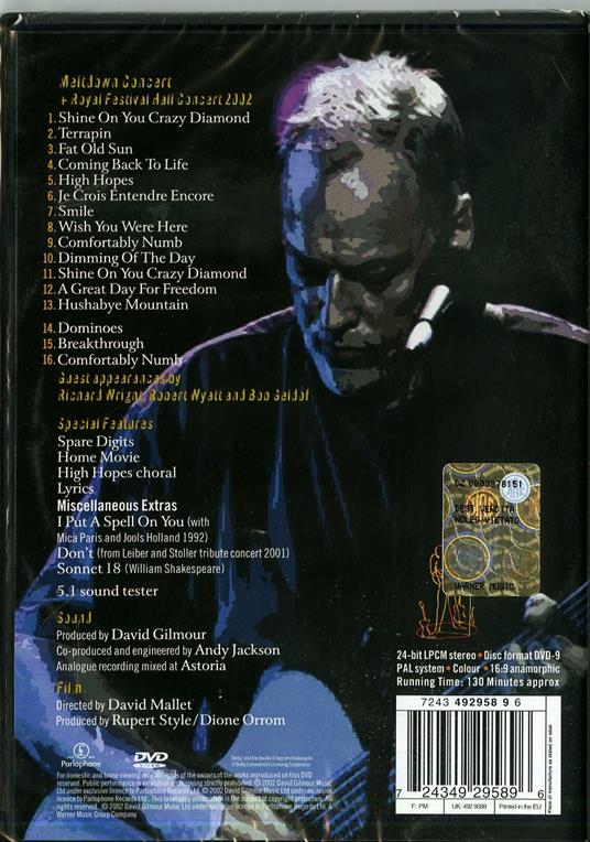 David Gilmour In Concert (DVD) - DVD di David Gilmour - 2