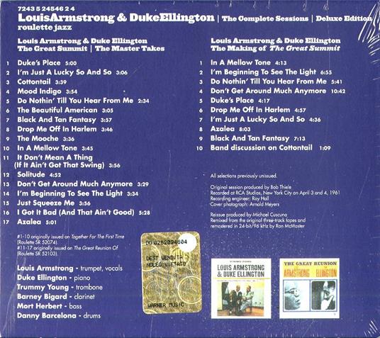 The Complete Session - CD Audio di Louis Armstrong,Duke Ellington - 2