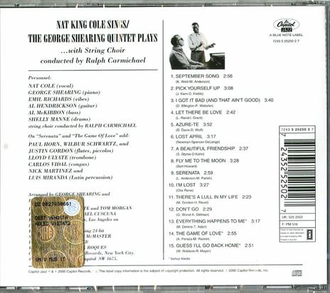 Nat King Cole Sings George Shearing - CD Audio di Nat King Cole - 2