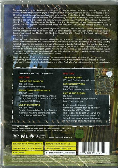 Iron Maiden. Part 1. The Early Days (2 DVD) - DVD di Iron Maiden - 2