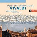 L'estro armonico op.3 - CD Audio di Antonio Vivaldi,Fabio Biondi,Europa Galante