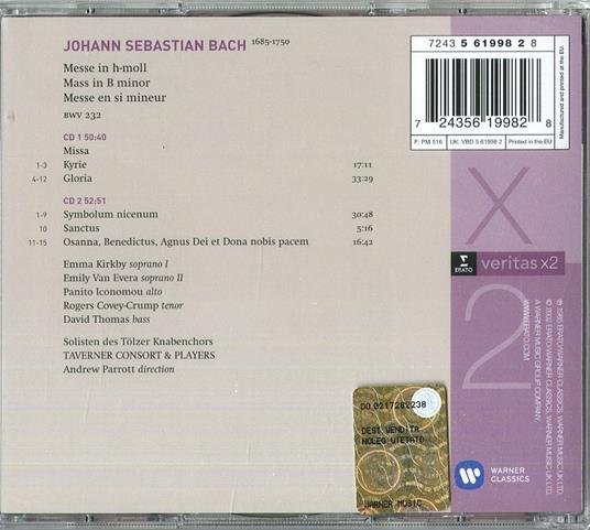Messa in Si minore - CD Audio di Johann Sebastian Bach,Andrew Parrott,Taverner Consort,Taverner Players - 2