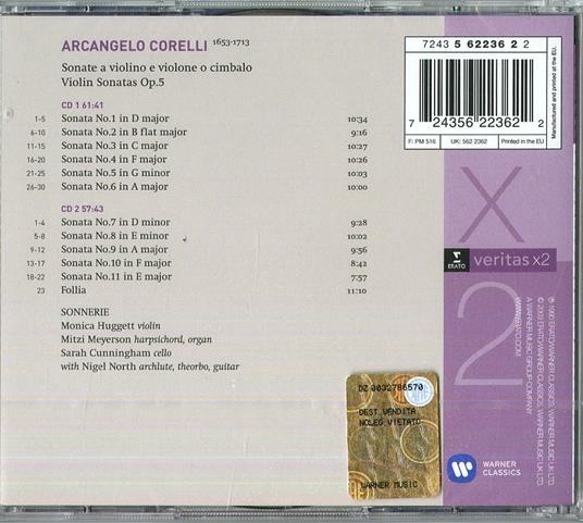 Sonate per violino op.5 (Serie Veritas) - CD Audio di Arcangelo Corelli,Monica Huggett - 2