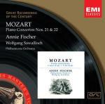 Concerti per pianoforte n.21, n.22 - CD Audio di Wolfgang Amadeus Mozart,Wolfgang Sawallisch,Annie Fischer,Philharmonia Orchestra
