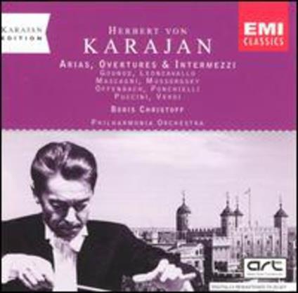 Arias, Overtures & Intermezzi - CD Audio di Herbert Von Karajan,Boris Christoff,Philharmonia Orchestra