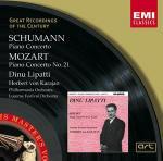 Concerto per pianoforte / Concerto per pianoforte n.21 - CD Audio di Wolfgang Amadeus Mozart,Robert Schumann,Herbert Von Karajan,Dinu Lipatti,Philharmonia Orchestra