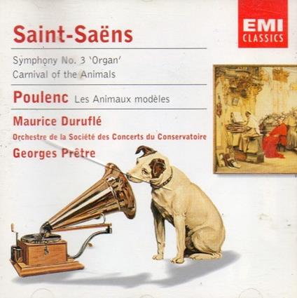 Sinfonia n.3 - Il Carnevale degli animali (Le Carnaval des animaux) / Les animaux modèles - CD Audio di Francis Poulenc,Camille Saint-Saëns,Georges Prêtre