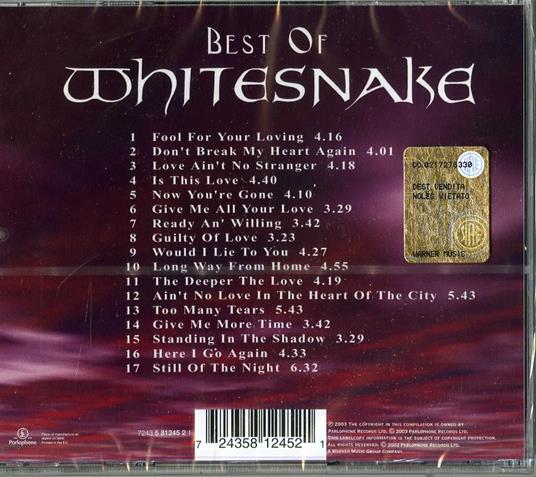 Best of Whitesnake - CD Audio di Whitesnake - 2